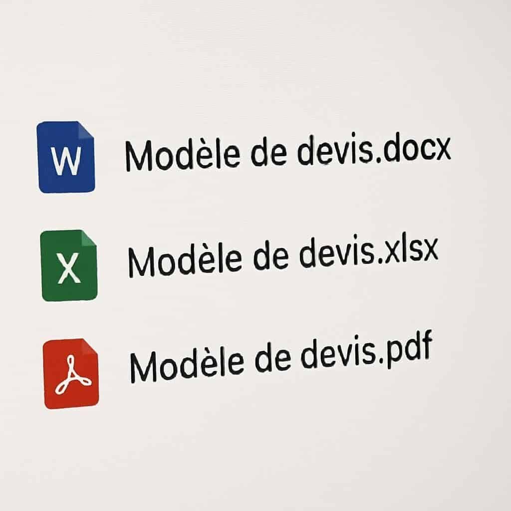 Téléchargez gratuitement des modèles de devis professionnels au format Word, Excel et PDF pour faciliter la création de vos documents commerciaux.